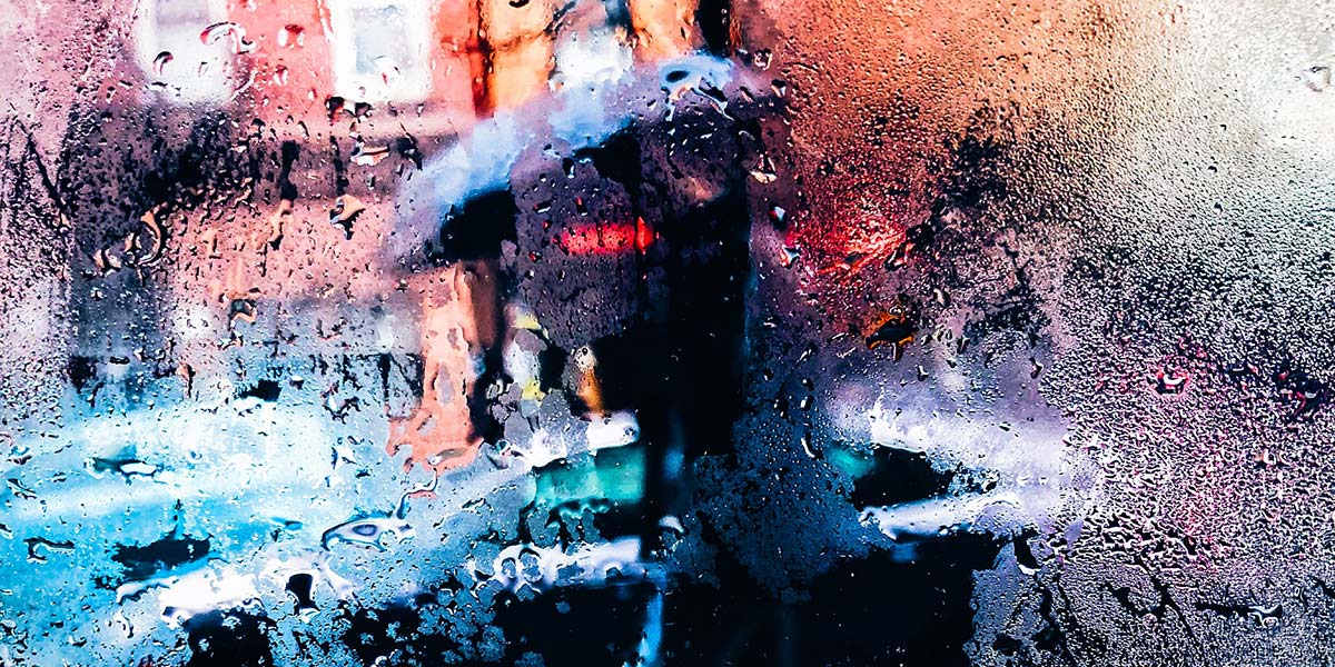 Person Outside in Rain